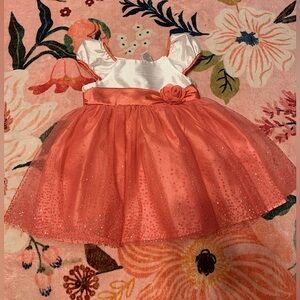 George Baby Coral and White Floral Dress (18M)